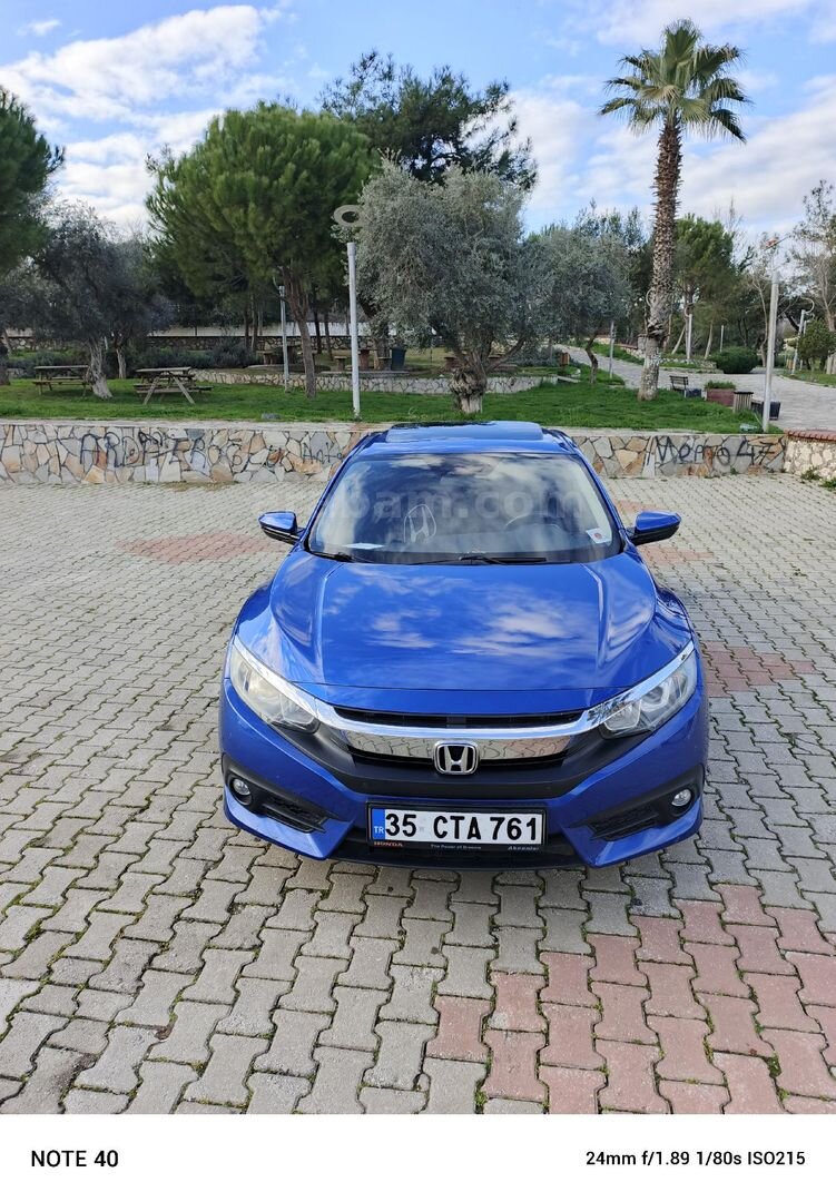 Sahibinden Honda Civic 1.6i VTEC Eco Elegance 2016 Model İzmir 130.000 km Mavi 1