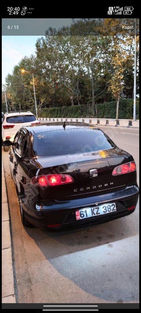 Sahibinden Seat Cordoba 1.4 TDI Stylance 2007 Model İstanbul 242.000 km Siyah 2