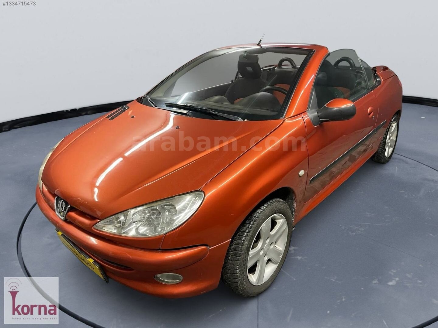 Galeriden Peugeot 206 1.6 CC 2002 Model İzmir 252.200 km Turuncu 7