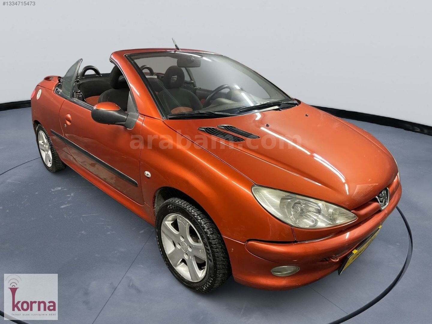 Galeriden Peugeot 206 1.6 CC 2002 Model İzmir 252.200 km Turuncu 5