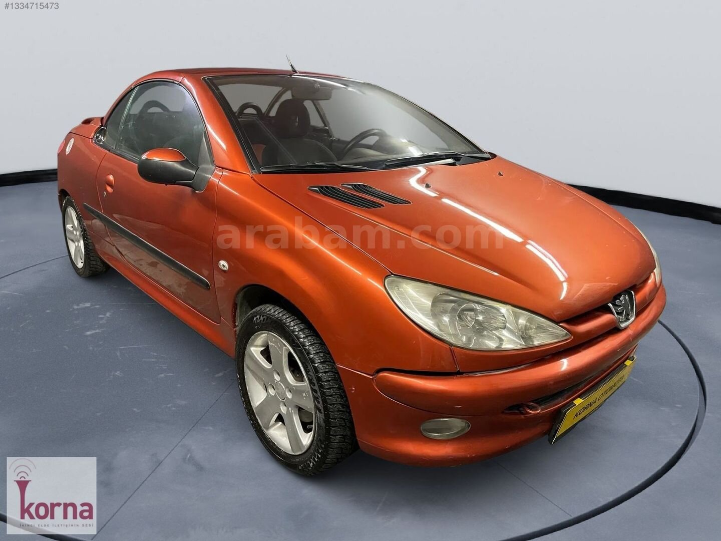 Galeriden Peugeot 206 1.6 CC 2002 Model İzmir 252.200 km Turuncu 6