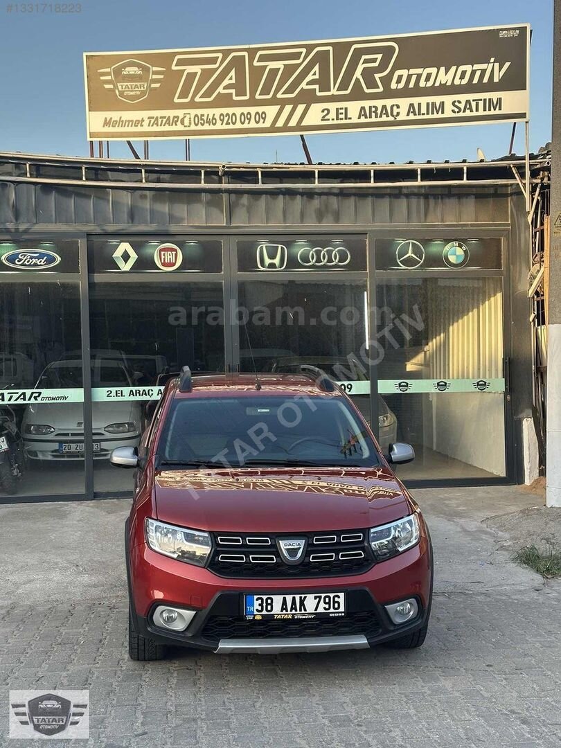 Galeriden Dacia Sandero 0.9 TCe Stepway 2018 Model Aydın 65.000 km Kırmızı 2