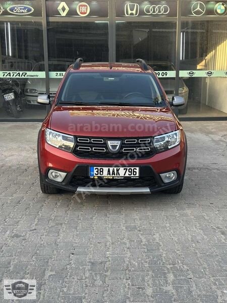 Galeriden Dacia Sandero 0.9 TCe Stepway 2018 Model Aydın 65.000 km Kırmızı