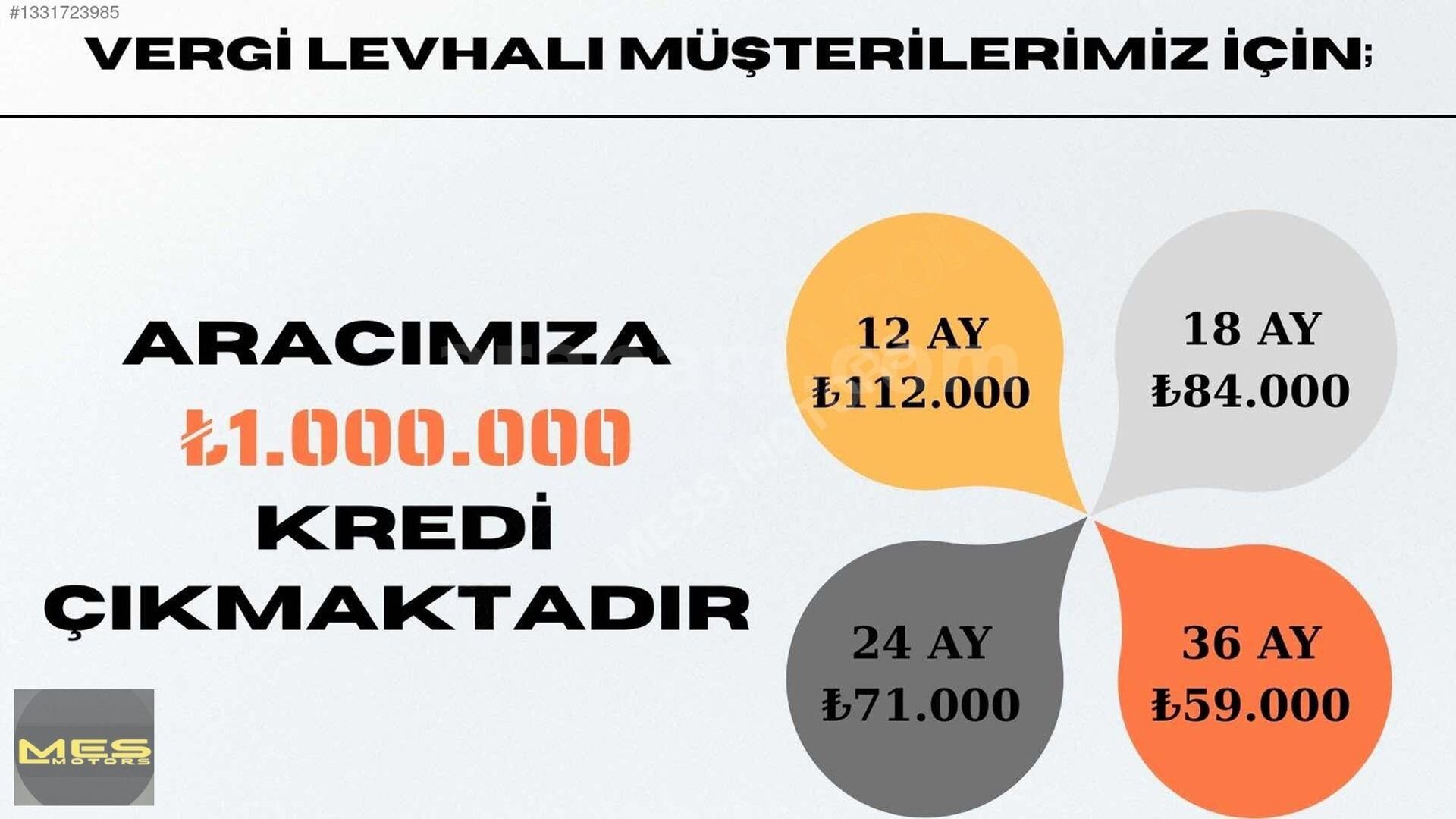 MES DEN 300.000 TL PEŞİNAT HATASIZ DEĞİŞENSİZ 48 AY KREDİ 3