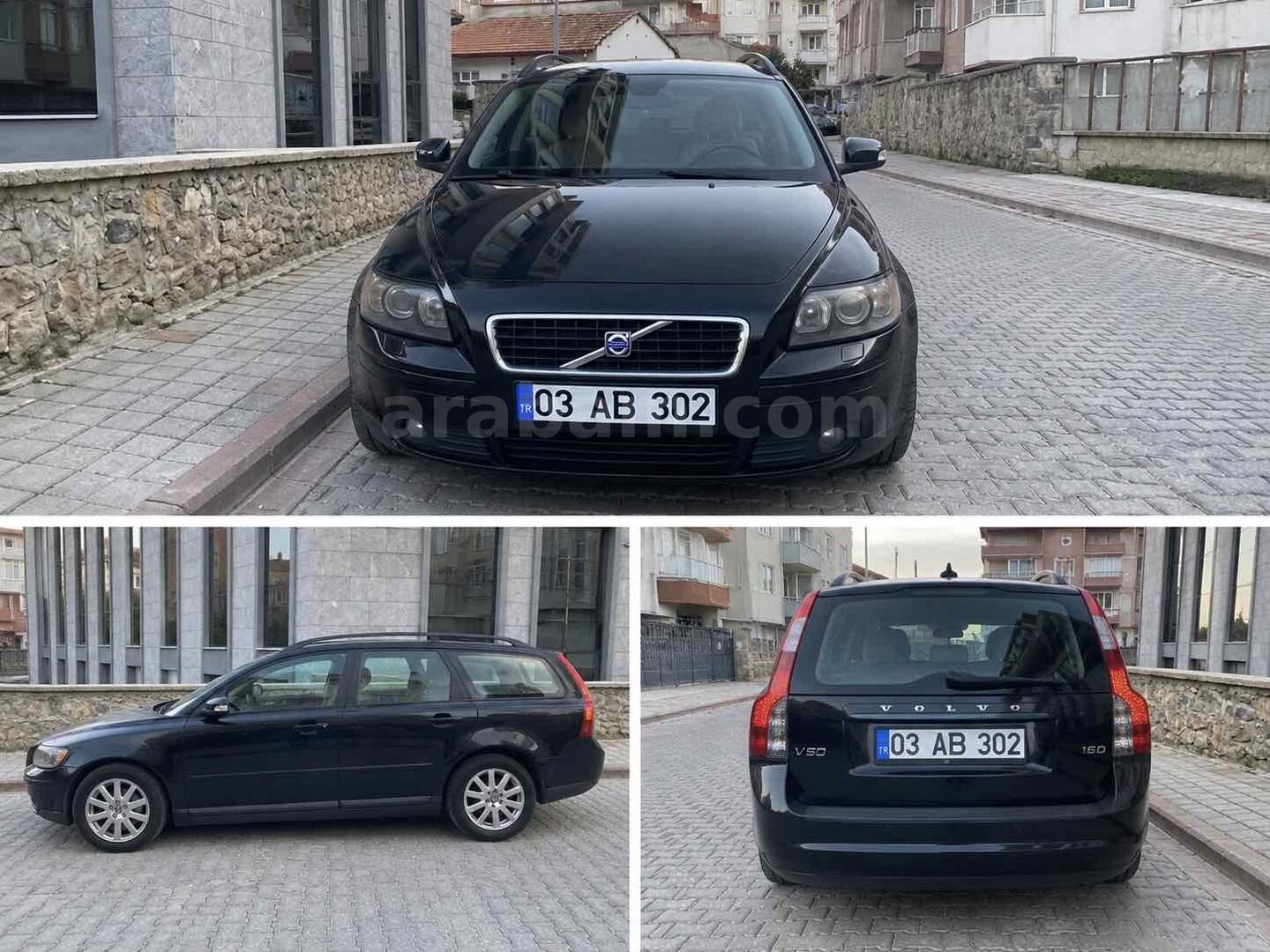 Sahibinden Volvo V50 1.6 D Premium 2007 Model Kütahya 199.989 km Siyah 1