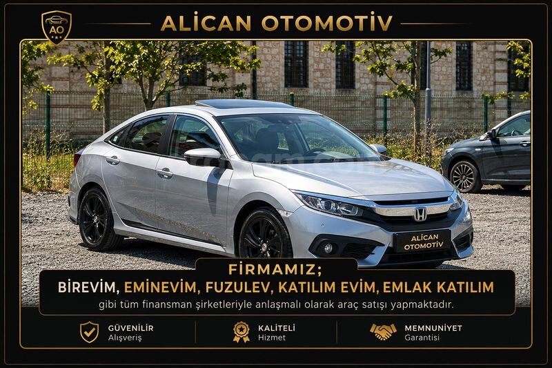 Galeriden Honda Civic 1.6i VTEC Elegance 2017 Model İstanbul 150.000 km Gri