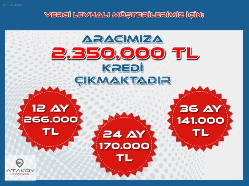 ATAKÖY MOTORS'DAN DERİ KOLTUK +ISITMA+ELK BAGAJ 2.350.000 KREDİ 5