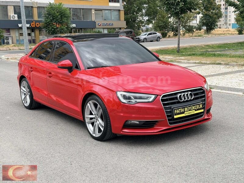 2015 MODEL 93.000 KM'de CAM TAVAN'lı KIRMIZI BOL EKSTRALI A3 6