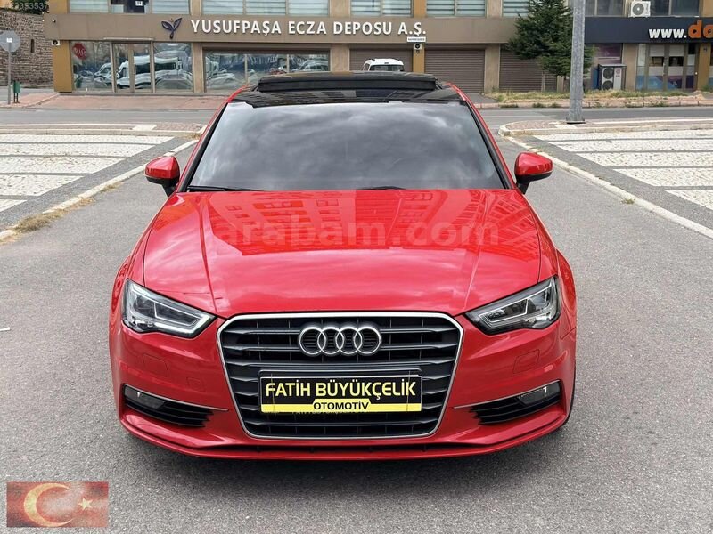 2015 MODEL 93.000 KM'de CAM TAVAN'lı KIRMIZI BOL EKSTRALI A3 7
