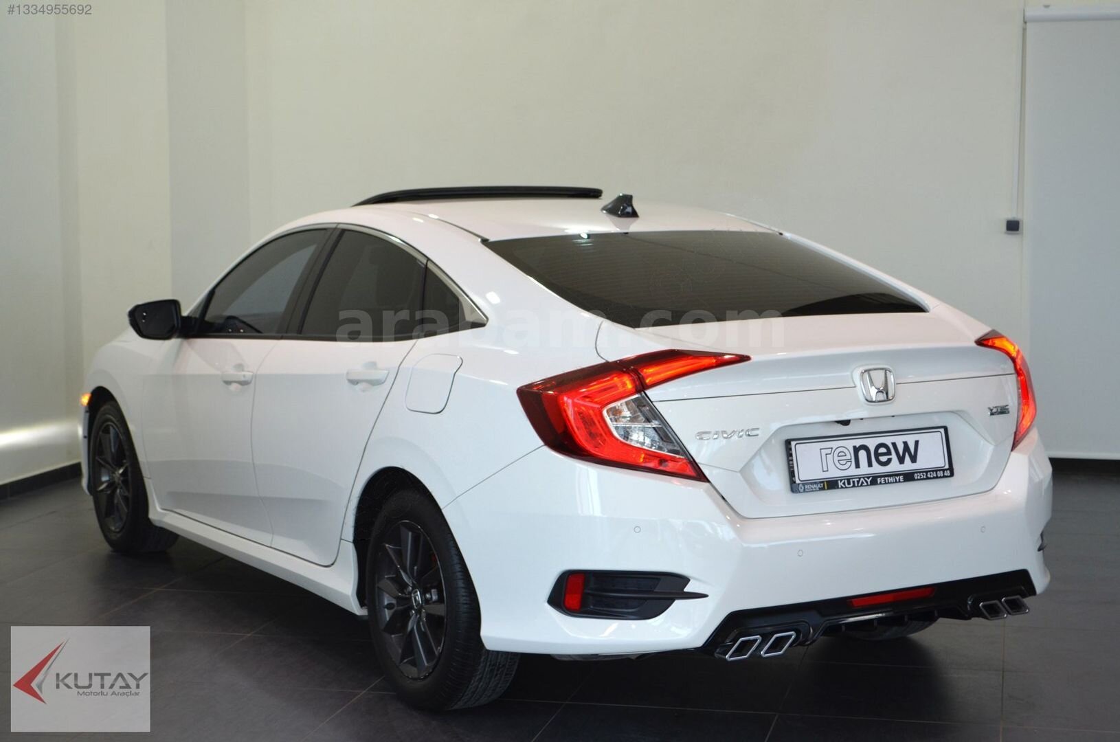 KUTAY FETHİYE'DEN 2021 HONDA CİVİC 1.5 TURBO 182 HP + NAVİGASYON 7