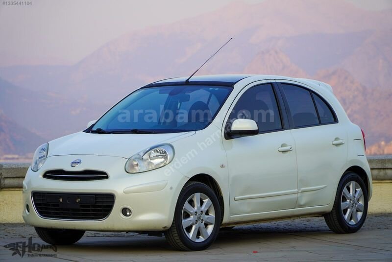 ERDEM'den 2011 Nissan Micra 1,2CVT Platinum Beyaz-Siyah CamTvnlı