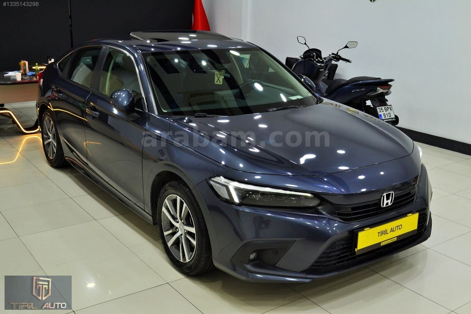 TİRİL AUTO 2022 HONDA CİVİC/ECO ELEGANCE/1.5VTEC/BOYASIZ/HATASIZ 3