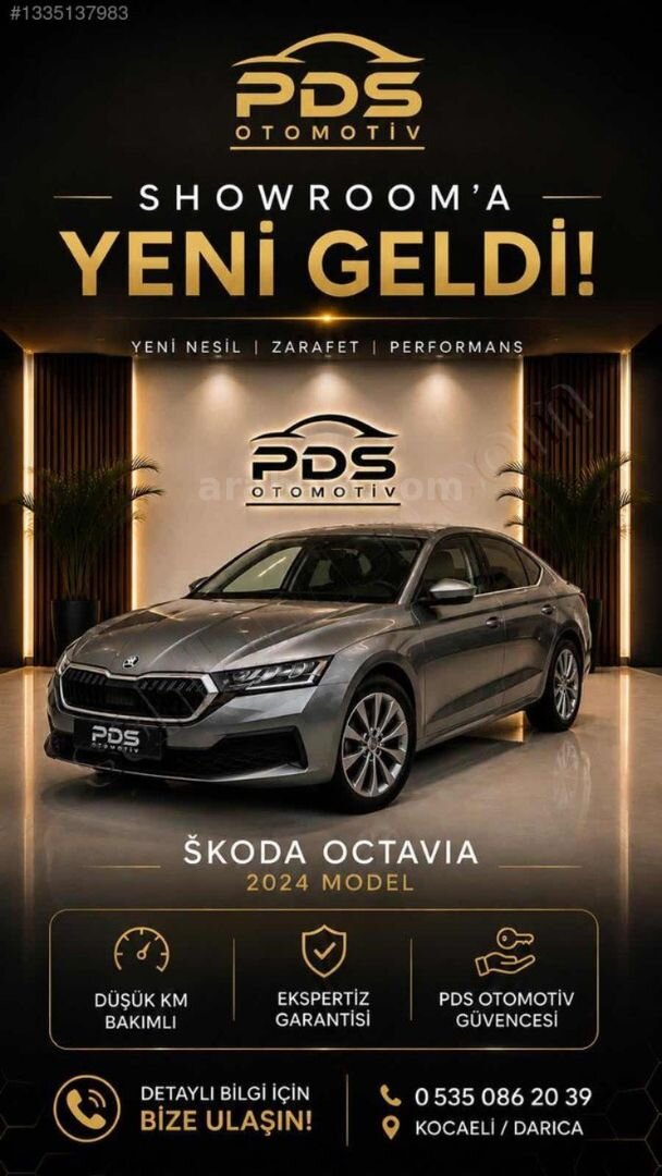 Galeriden Skoda Octavia 1.5 Mhev Elite 2024 Model Kocaeli 26.000 km Füme 2