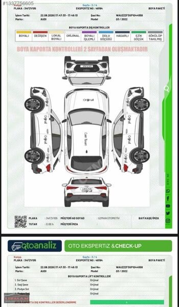 UZMAN-Boyasız-39.000 Km-Cam Tavan-2022 Q3 35 TFSI- 2