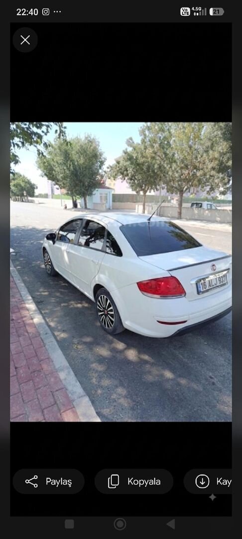Sahibinden Fiat Linea 1.3 Multijet Active Plus 2015 Model Bursa 160.000 km Beyaz 5