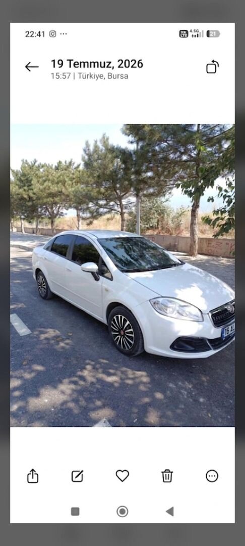 Sahibinden Fiat Linea 1.3 Multijet Active Plus 2015 Model Bursa 160.000 km Beyaz 3