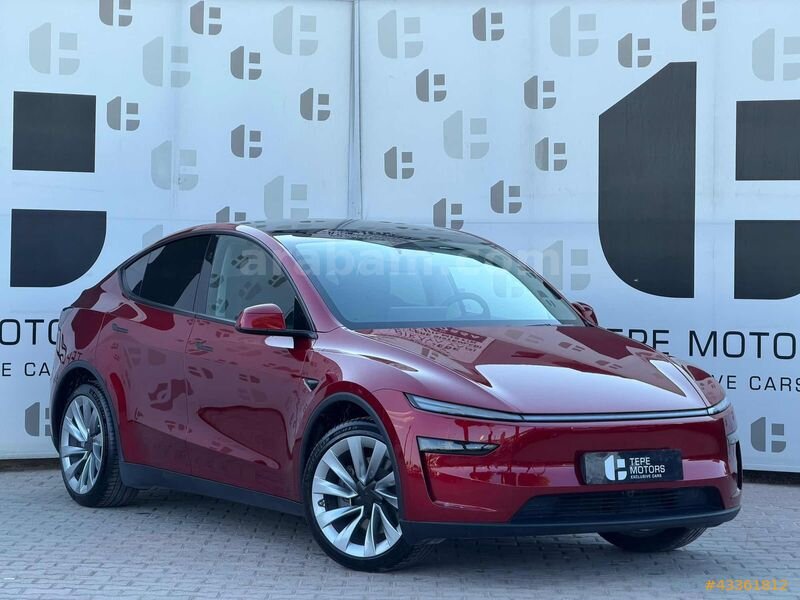 Galeriden Tesla Model Y Long Range (Juniper) 2025 Model İzmir 25.000 km Kırmızı
