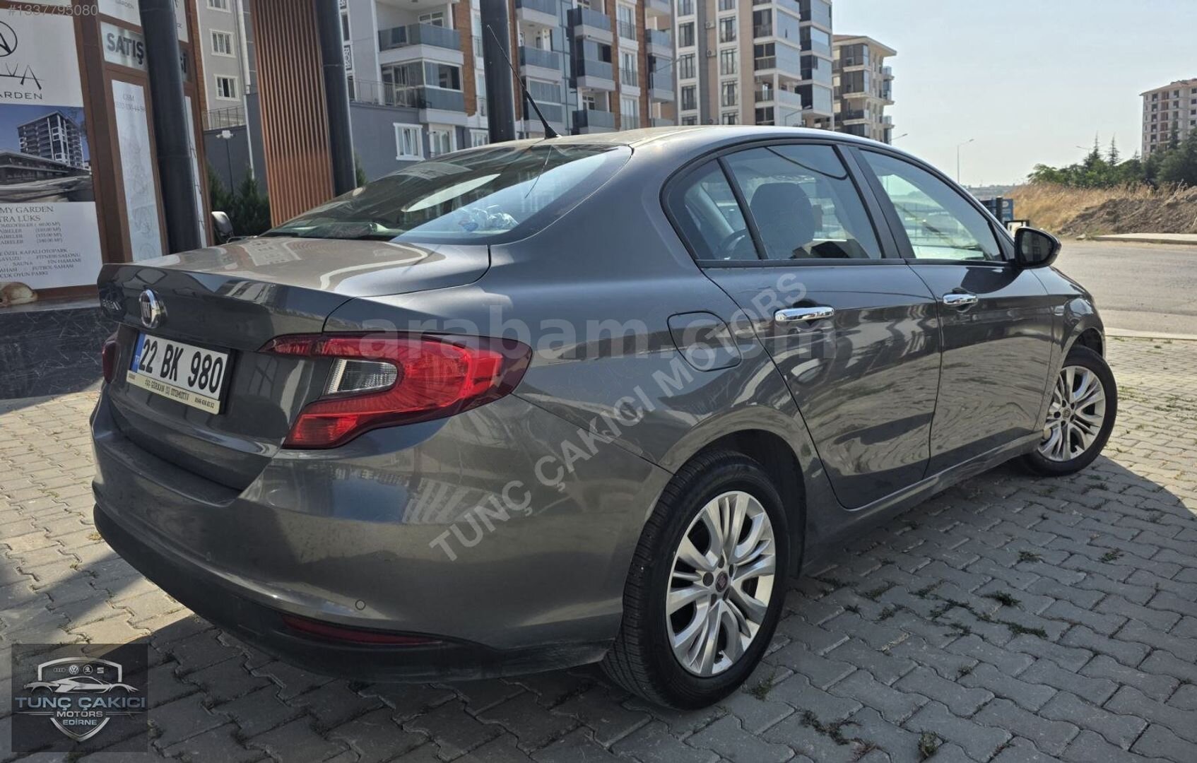 Galeriden Fiat Egea 1.4 Fire Easy Plus 2017 Model Edirne 123.000 km Füme 3