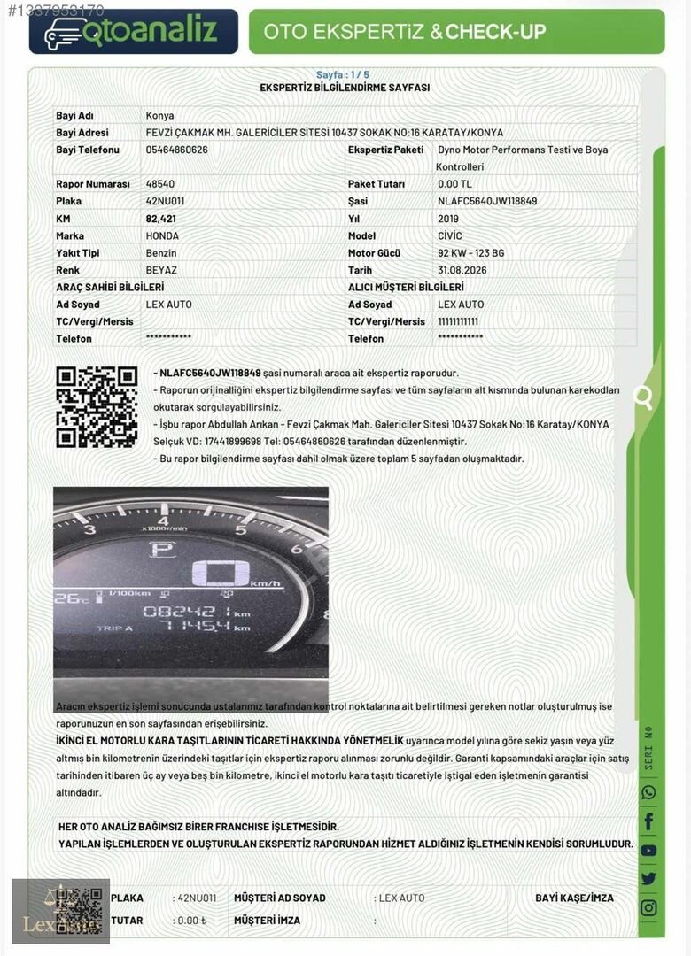 'LexAUTO' 2019 MAKYAJLI CİVİC ELEGANCE FC-450 EDİTİON TASARIM 2