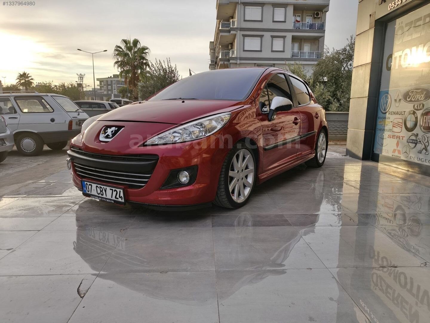 Galeriden Peugeot 207 1.4 HDi Trendy 2007 Model Antalya 330.000 km Kırmızı 6