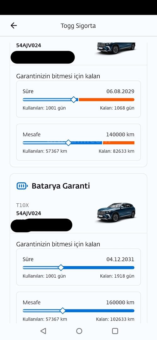 Sahibinden-ARALIK 2023 TOGG T10X V2 UZUN MENZİL FULL DONANIM-06.08.2029 UZATILMIŞ GARANTİ 3