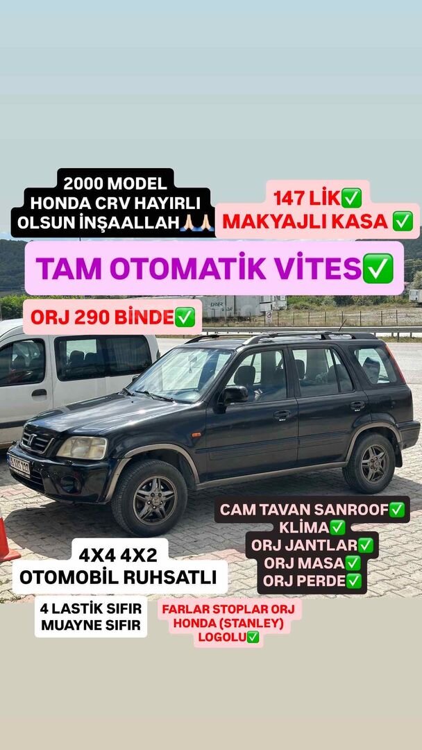 147 LİK 2000 MODEL OTOMATİK VİTES HONDA CRV 2