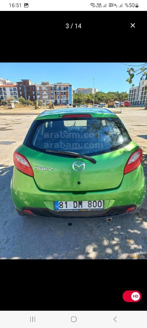 Sahibinden Mazda 2 1.3 Go 2009 Model İzmir 276.000 km Yeşil (metalik) 5