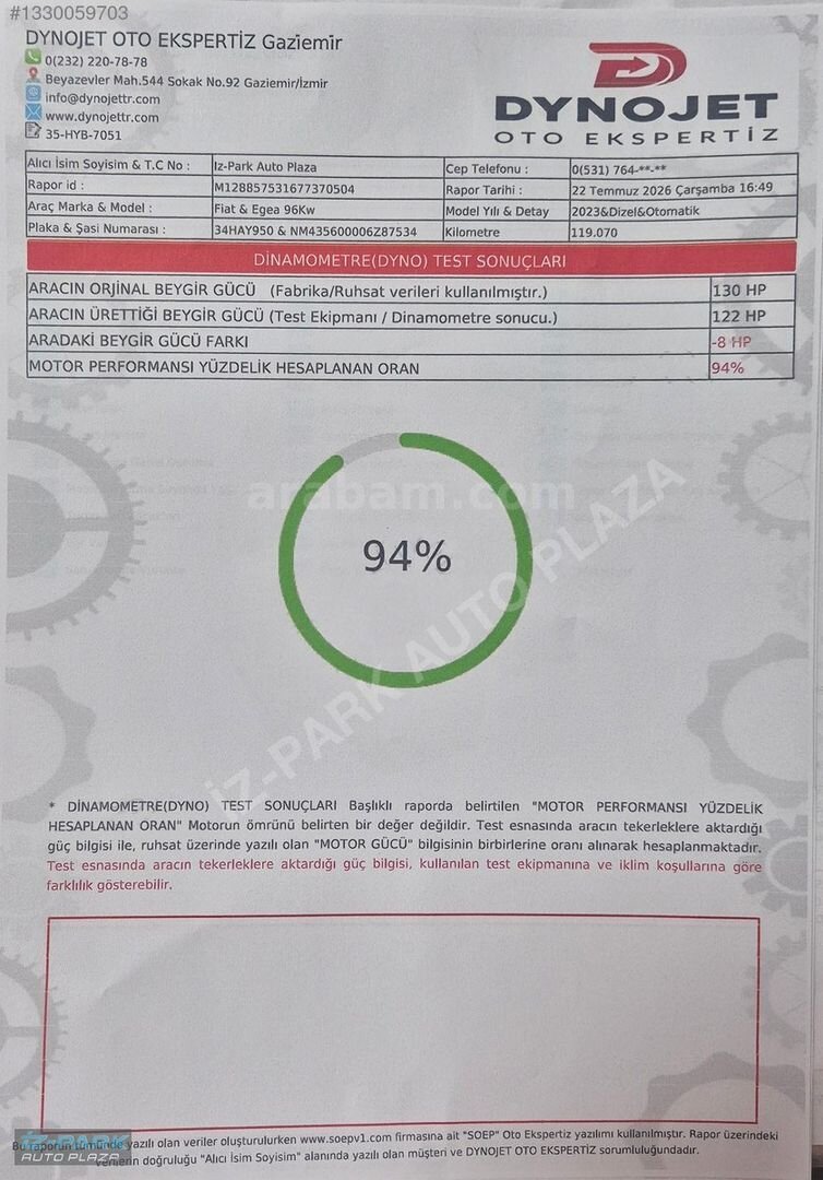 Galeriden Fiat Egea 1.6 Multijet Easy 2023 Model İzmir 121.000 km Füme 3