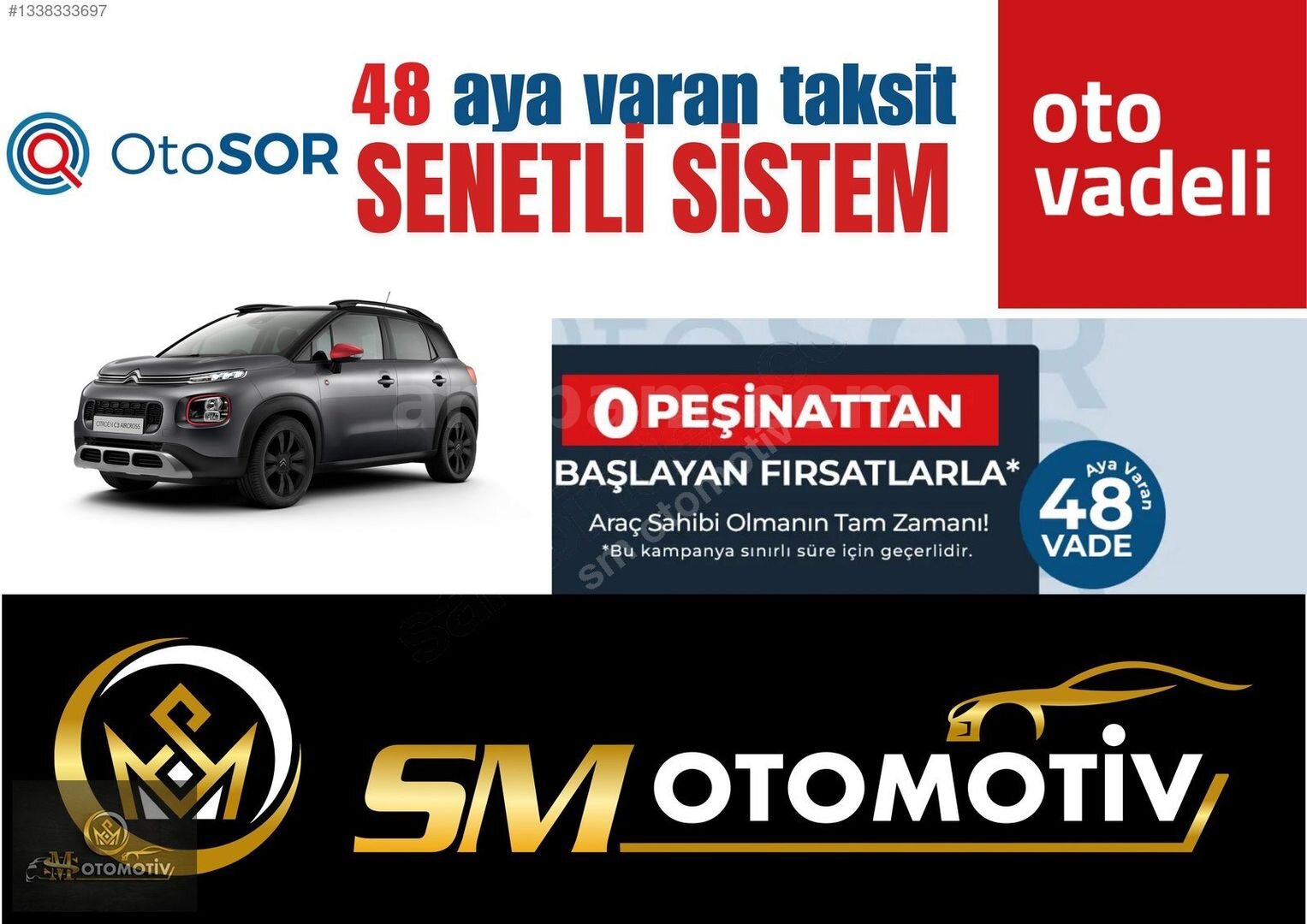 2020! BOYASIZ-DEĞİŞENSİZ-TRAMERSİZ! C3 AIRCROSS! 36AY SENET-KART 2