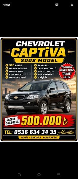 Sahibinden Chevrolet Captiva 2.0 D LT High 2008 Model