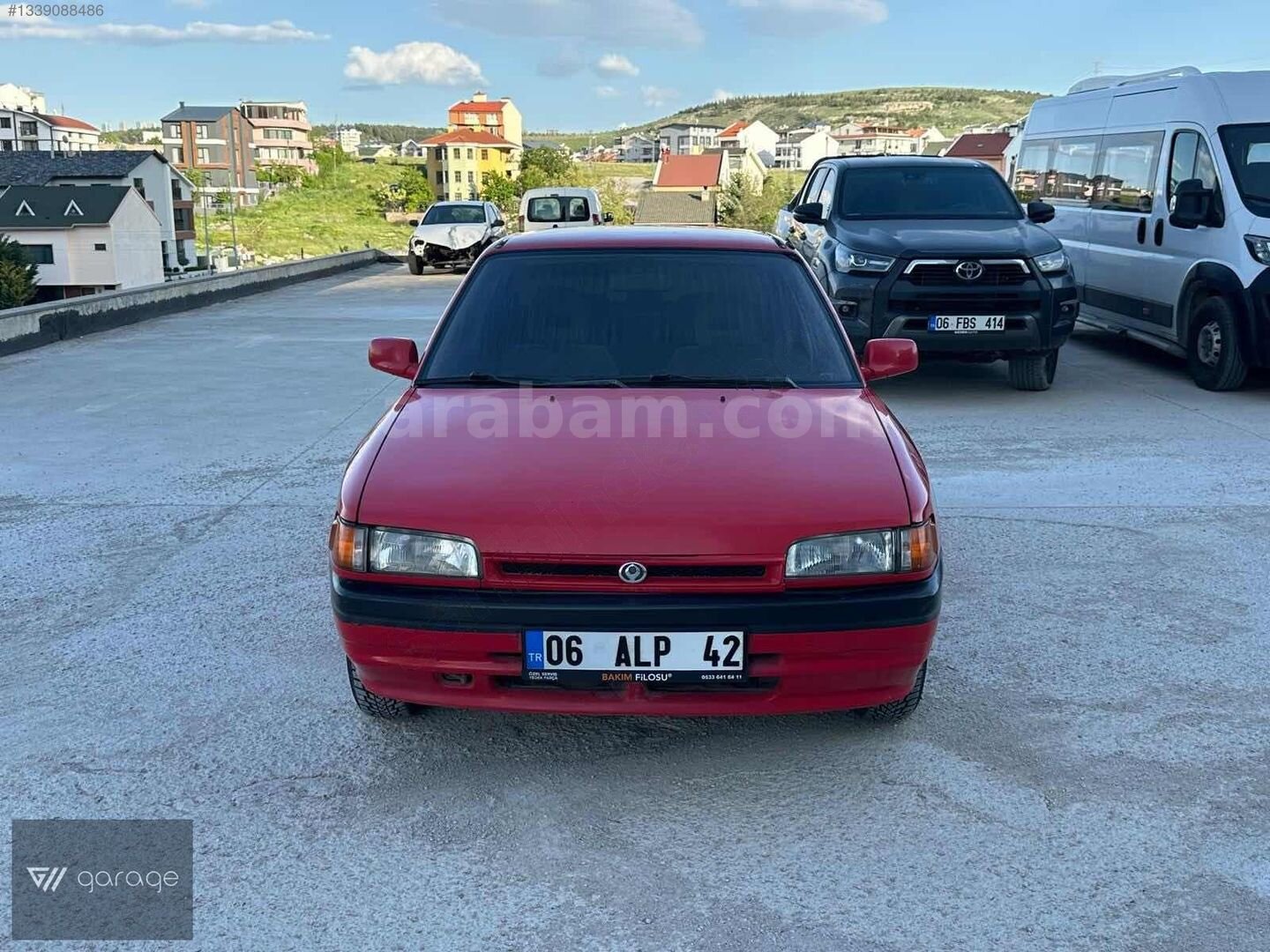 Galeriden Mazda 323 1.6 GLX 1991 Model Ankara 320.000 km Kırmızı 2