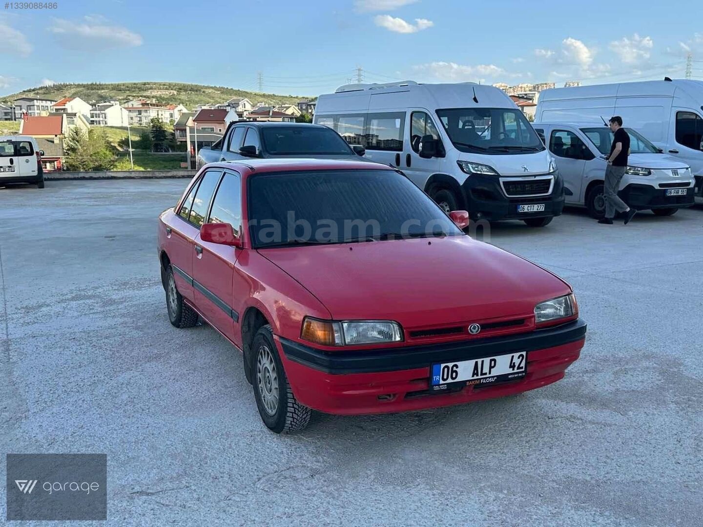 Galeriden Mazda 323 1.6 GLX 1991 Model Ankara 320.000 km Kırmızı 3