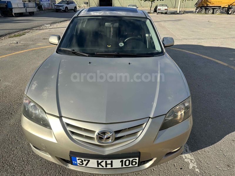 Sahibinden Mazda 3 otomatik vites tramer değişen yok sunroof 1.6 Dynamic 2004 Model 284.000 km Şampanya