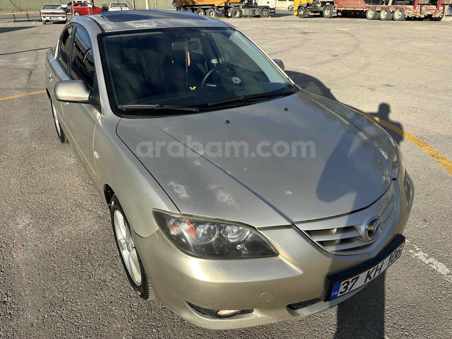 Sahibinden Mazda 3 otomatik vites tramer değişen yok sunroof 1.6 Dynamic 2004 Model 284.000 km Şampanya 6