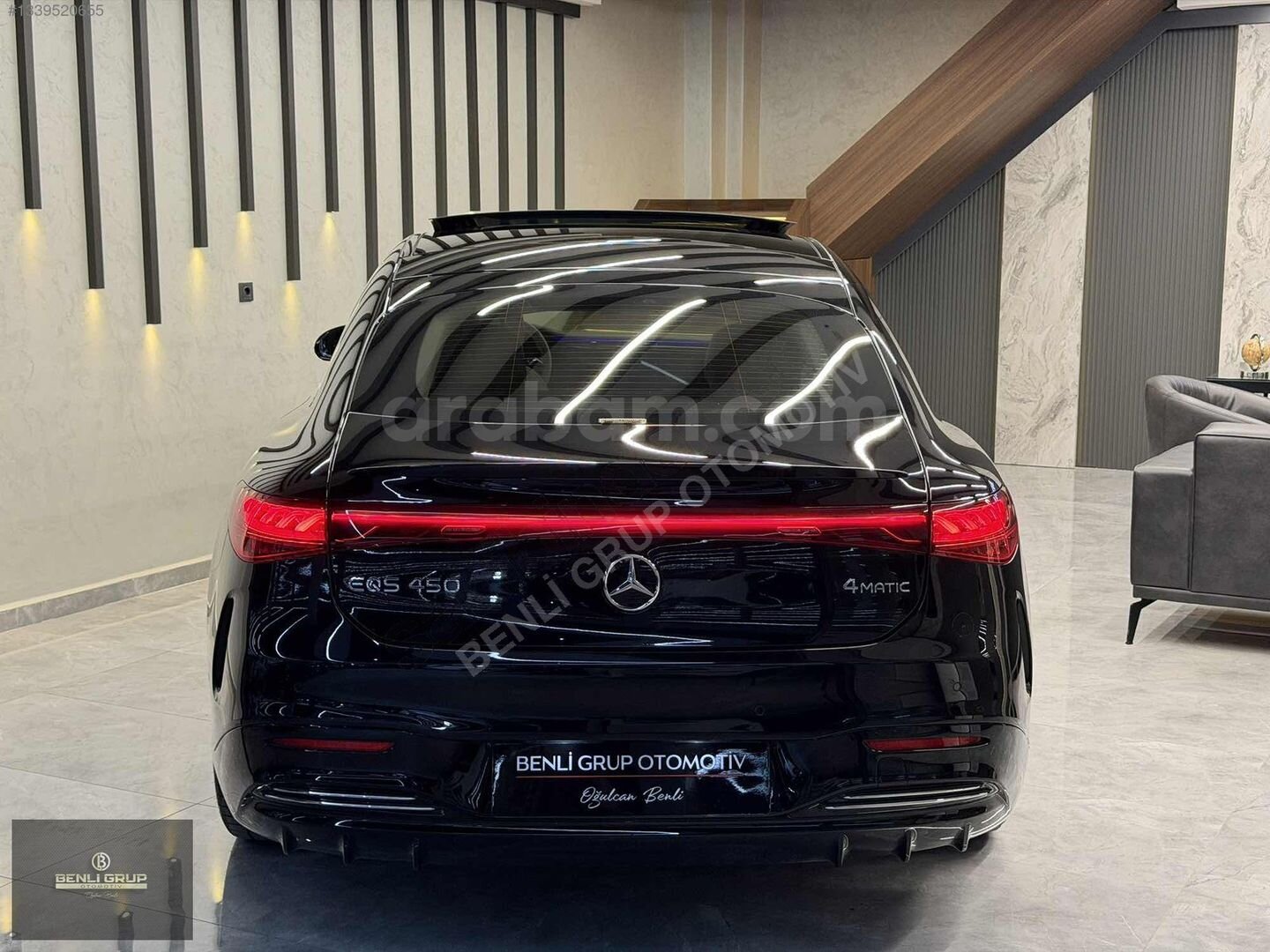 Galeriden Mercedes - Benz EQS 450+ 2024 Model Ankara 25.000 km Siyah 6