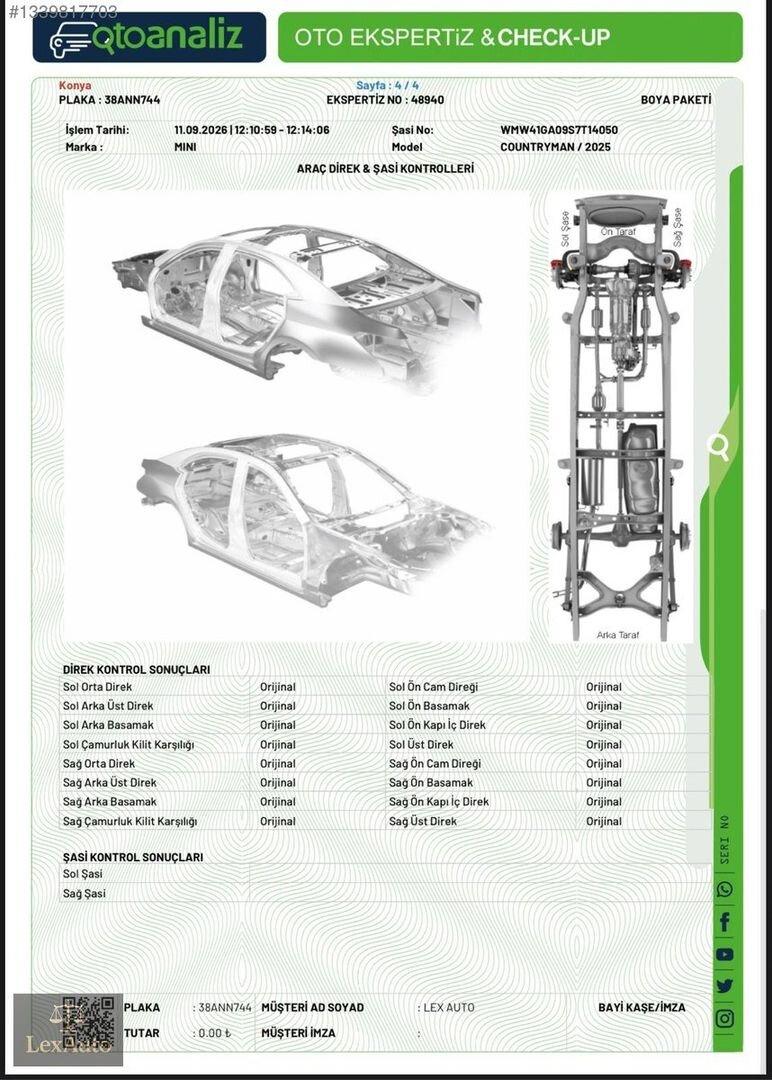 "LexAUTO" 2025 MINI COUNTRYMAN FULL PPF KAPLI HATASIZ-BOYASIZ 5