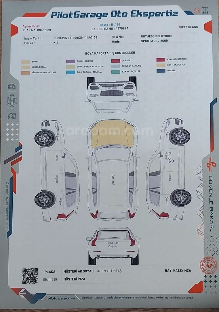 Sahibinden Kia Sportage 2.0 CRDi 4x4 EX 2009 Model 6