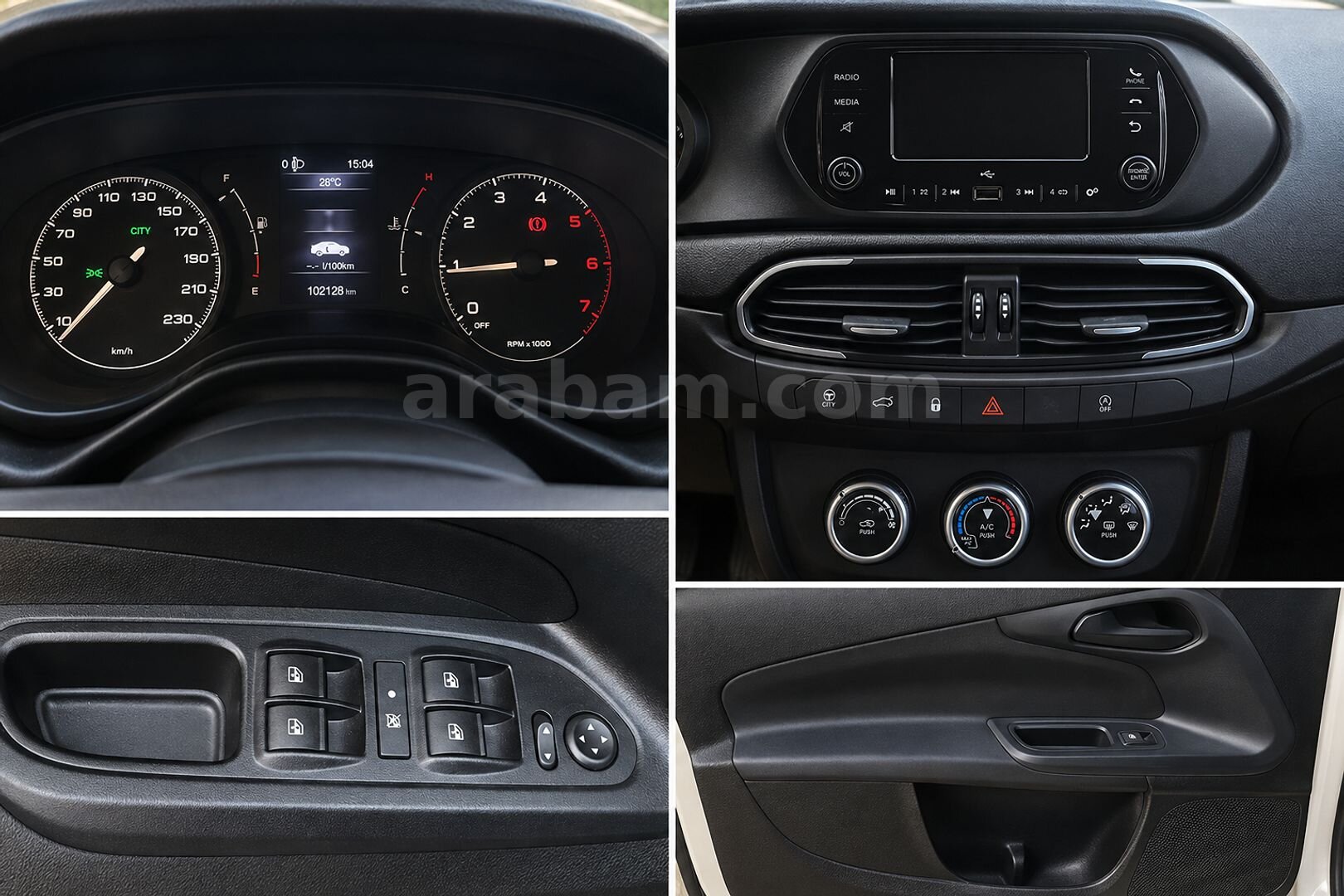 Galeriden Fiat Egea 1.3 Multijet Easy Plus 2023 Model Ankara 102.000 km Beyaz 4