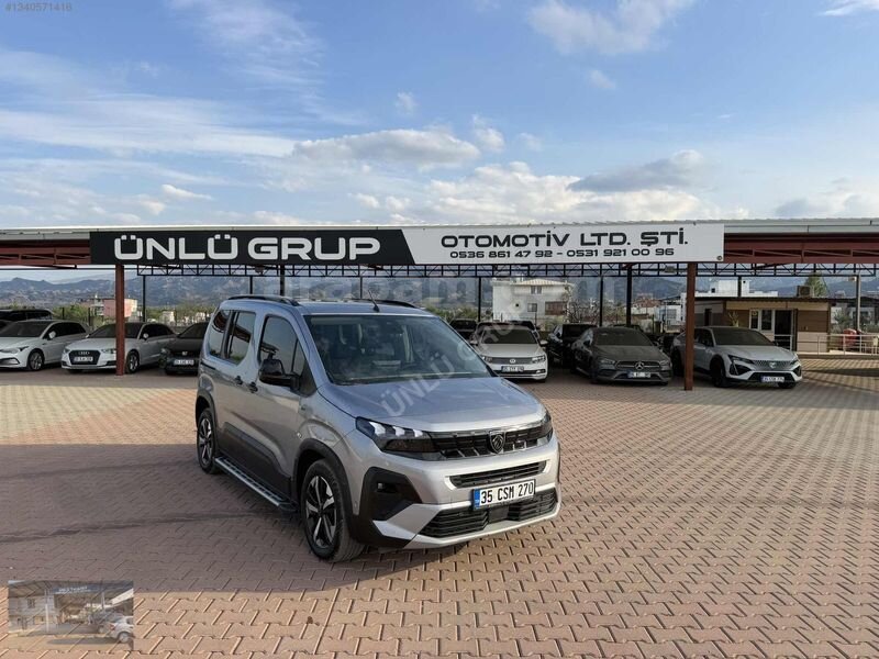 Galeriden Peugeot Rifter 1.5 BlueHDI GT 2025 Model Manisa 30.000 km Gri
