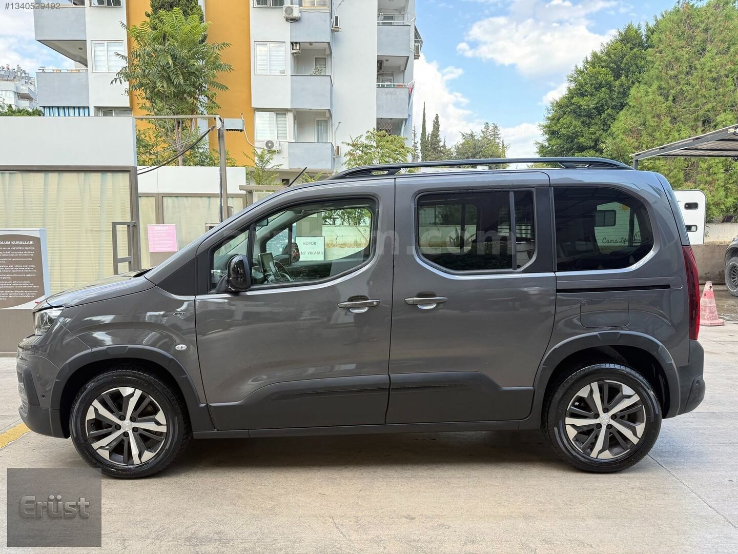 Galeriden Peugeot Rifter 1.5 BlueHDI GT 2022 Model Antalya 35.600 km Gri 4