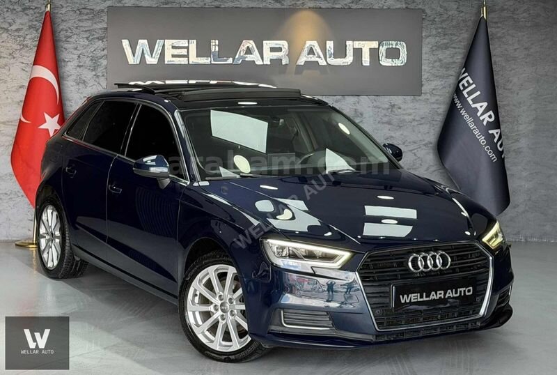 WELLAR'DAN+2018 AUDİ A3+DESİGN-LİNE+CAM TAVAN+LASMAN RENK+METRİX 3