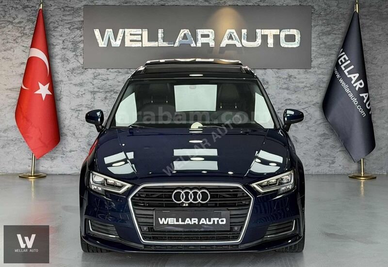 WELLAR'DAN+2018 AUDİ A3+DESİGN-LİNE+CAM TAVAN+LASMAN RENK+METRİX 5