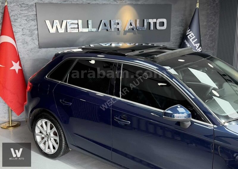 WELLAR'DAN+2018 AUDİ A3+DESİGN-LİNE+CAM TAVAN+LASMAN RENK+METRİX 6