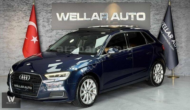 WELLAR'DAN+2018 AUDİ A3+DESİGN-LİNE+CAM TAVAN+LASMAN RENK+METRİX 2