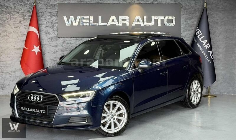 WELLAR'DAN+2018 AUDİ A3+DESİGN-LİNE+CAM TAVAN+LASMAN RENK+METRİX 4