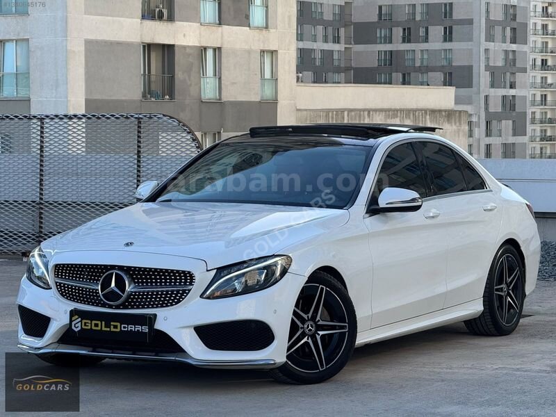 2016 MERCEDES C200D AMG/CAM TVN/BURMASTER/ISTMA/İÇİ KIRMIZI/NAVİ