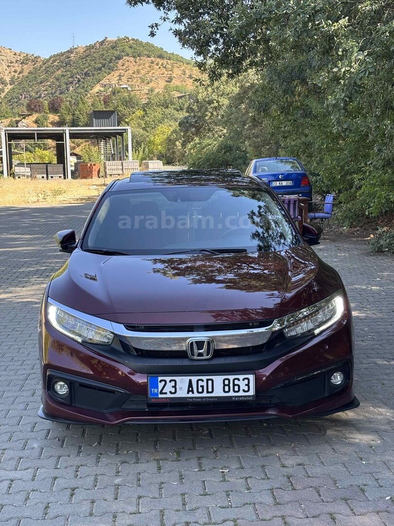 SAHİBİNDEN HATASIZ BOYASIZ HONDA CIVIC 2019 145 km Bordo 1