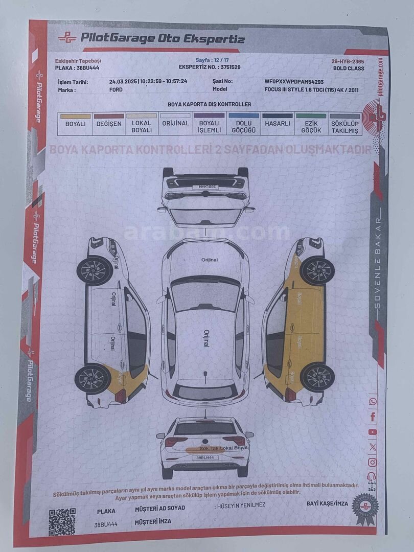 Sahibinden Ford Focus 1.6 TDCi Collection 2011 Model Eskişehir 207.000 km Beyaz 4