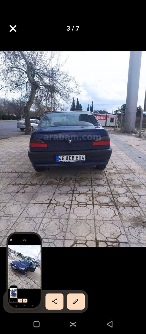 Sahibinden Peugeot 306 1.6 Griffe 1998 Model Kahramanmaraş 250.000 km Lacivert 4