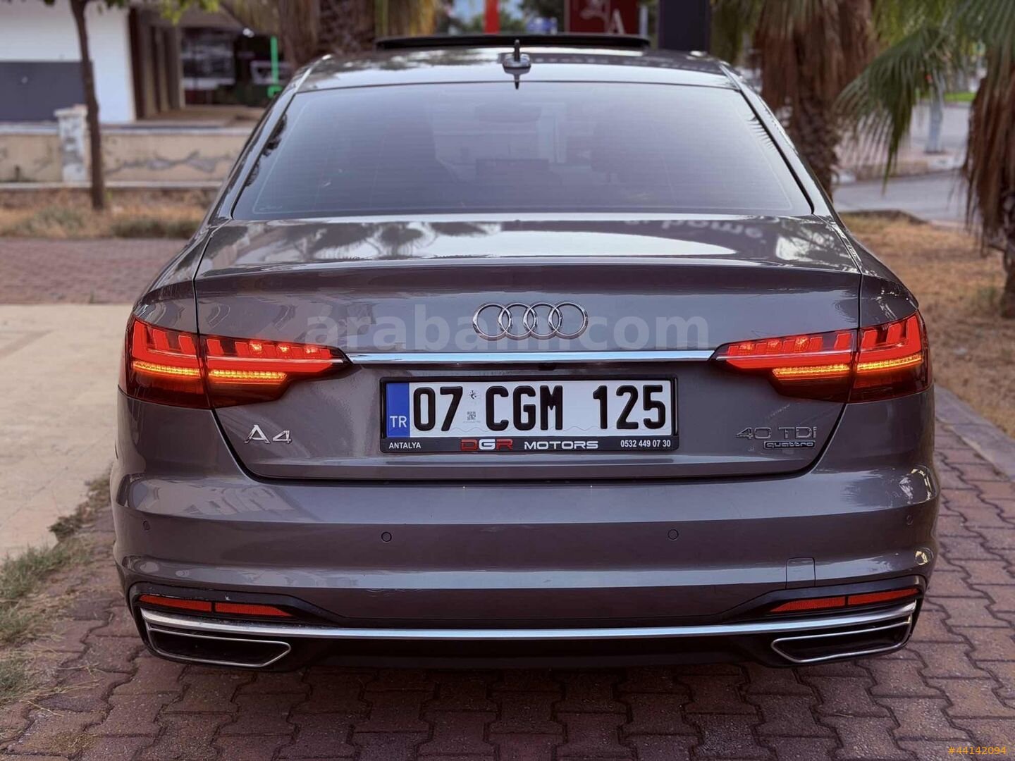 Galeriden Audi A4 Sedan 40 TDI Quattro Advanced 2020 Model Antalya 162.000 km Gri 6